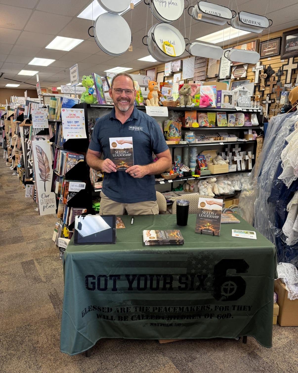 Dave at a Seeds of Leadership book signing
