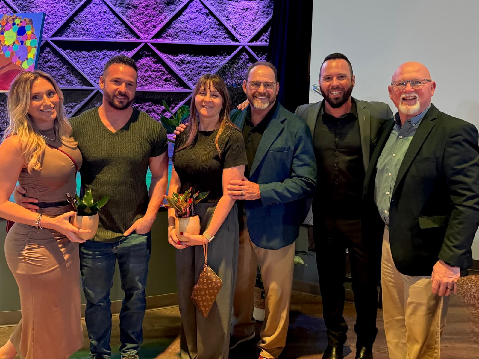 Dave with family and friends at an event