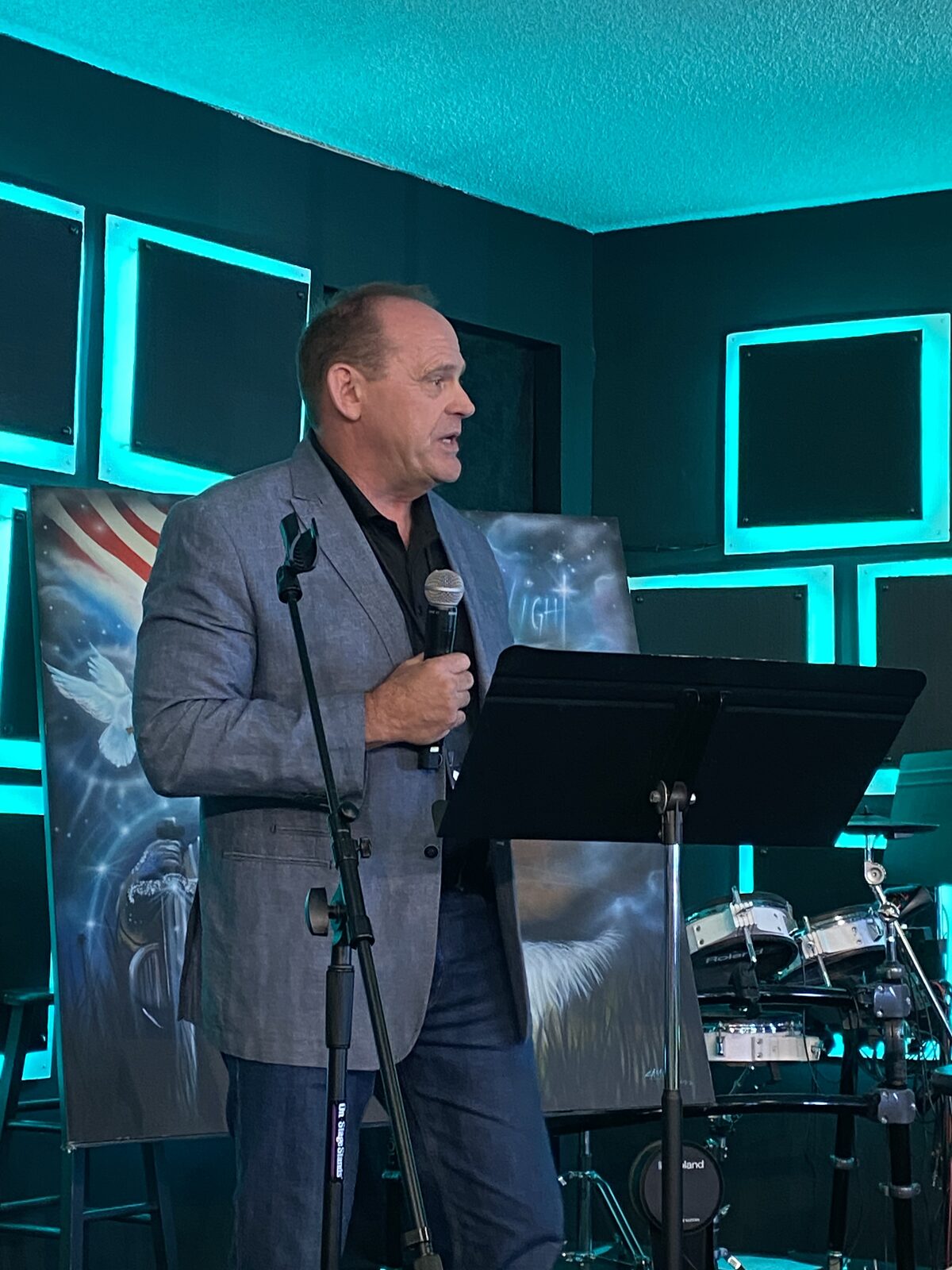 David A. Ogden speaking at a community event